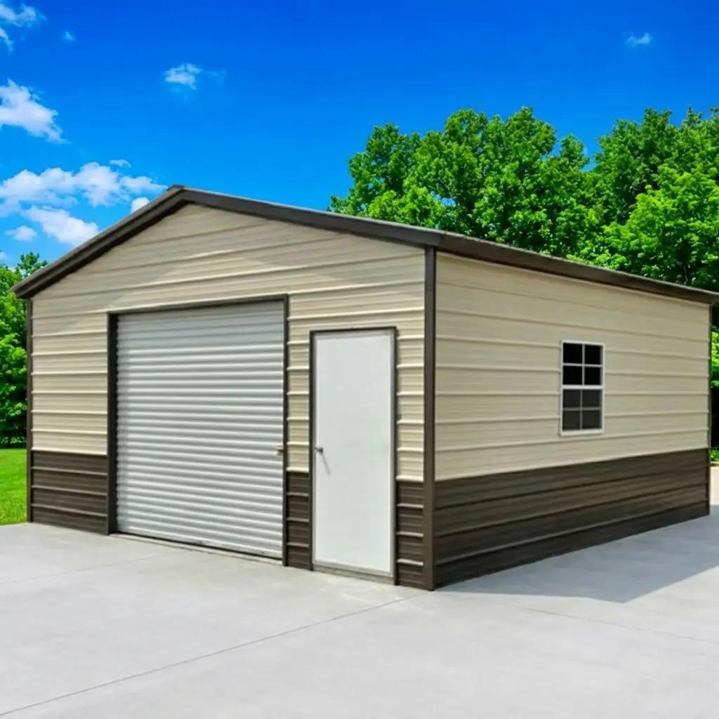 ☆American Garage 20x20x9 Metal Garage | Grit | Metal America Garages